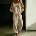 thumbnail image 5 of JOANKDMI Off The Shoulder Jumpsuits for Women Casual Long Rompers with Pockets Loose Fit Elastic Waist Drawstring Summer Beach Outfits Flowy One Piece Overalls, 5 of 6
