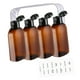 thumbnail image 5 of 4 botellas de viaje para artículos de tocador, contenedores de viaje portátiles de 100 ml, a prueba de fugas para loción y artículos de tocador. Marrón, 5 of 8
