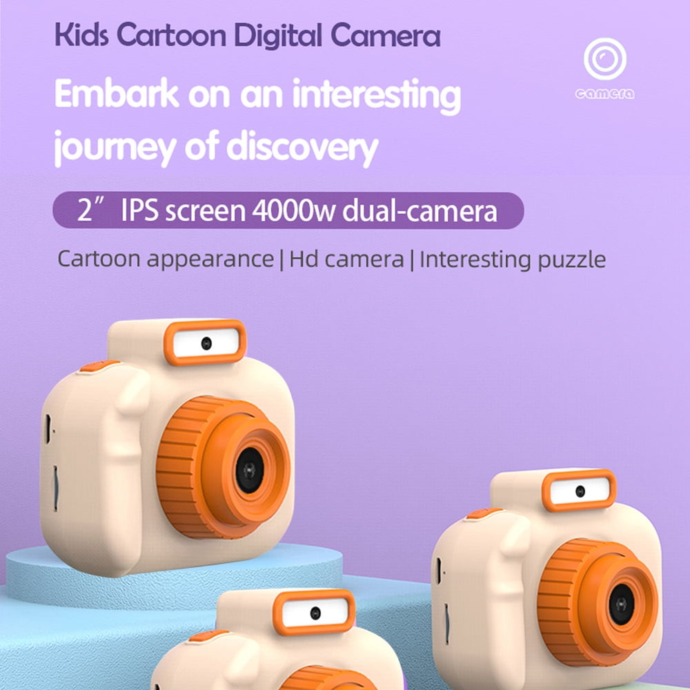 HRSR Cute Mini Selfie Camera 4000W Pixel Digital Toy for Boys Girls