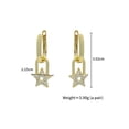 thumbnail image 4 of Aretes elegantes de estrella oro laminado, 4 of 6