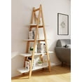 thumbnail image 2 of Universal Expert Abacus A-Frame Ladder Bookshelf, Oak and White, 2 of 3