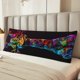 thumbnail image 2 of Fotbe Neon Psychedelic Giraffe Funda para Almohada Corporal con Diseño, Funda de Microfibra Ultrasuave de 20x54 Pulgadas, Ropa de Cama Elegante, 2 of 7
