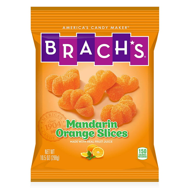 Brachs Mandarin Orange Slices Candy, 10.5 Oz Bag (Pack Of 12)