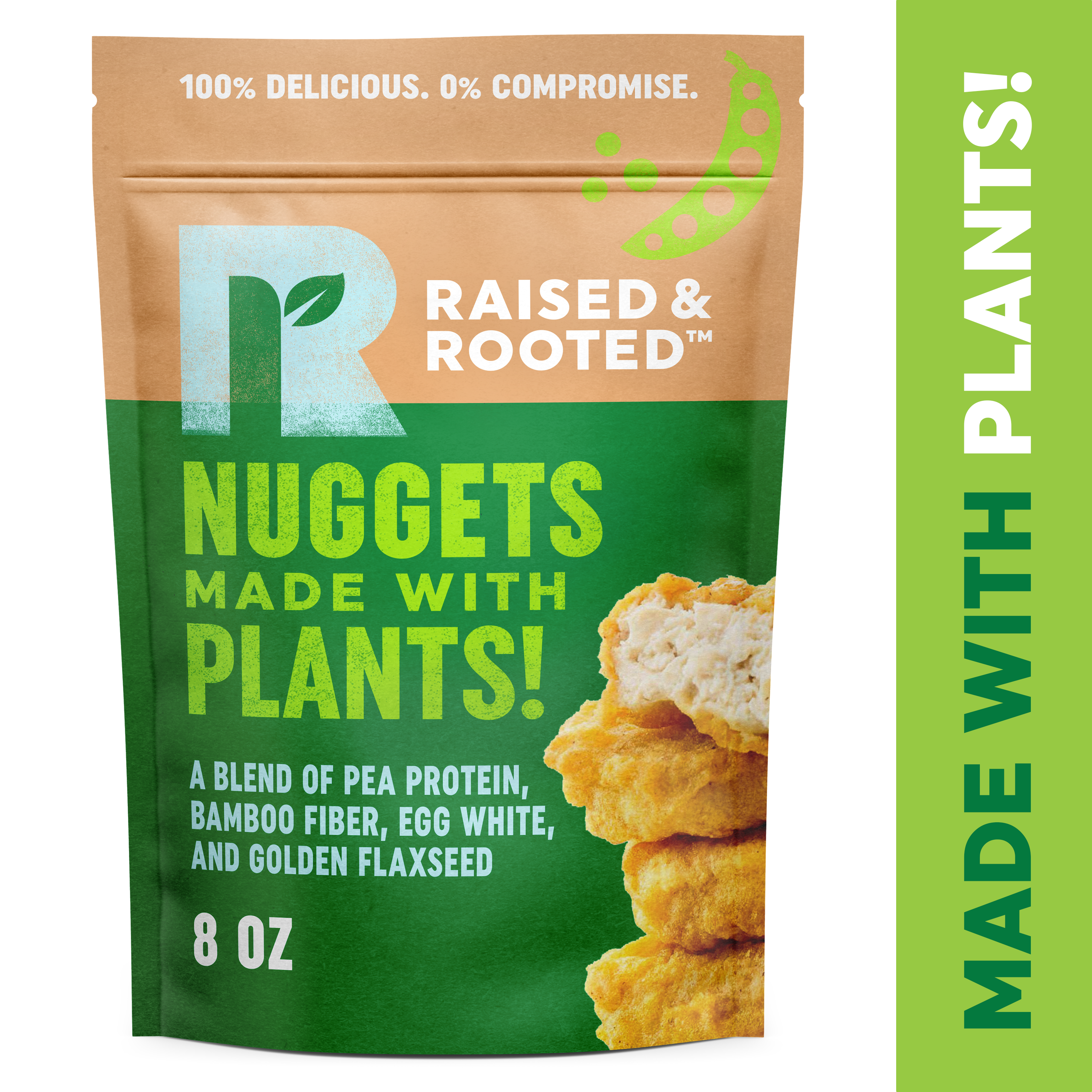Raised &amp; Rooted Nuggets Made with Plants, 8 oz (Frozen