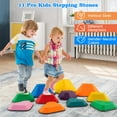 thumbnail image 3 of CIPACHO 11 Pieces Kids Stepping Stones Stackable Balance Blocks, Kids Balance Blocks for Indoor Outdoor-Multicolor, 3 of 8
