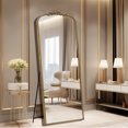 thumbnail image 6 of Antique Vintage Gold Baroque Full Length Floor Mirror, 71"x30" Ornate Full Body Mirror in REINFORCED GLASS, Free Standing, Wall-mounted and Leaning Against the Wall, for Bedroom, Living Room, 6 of 7