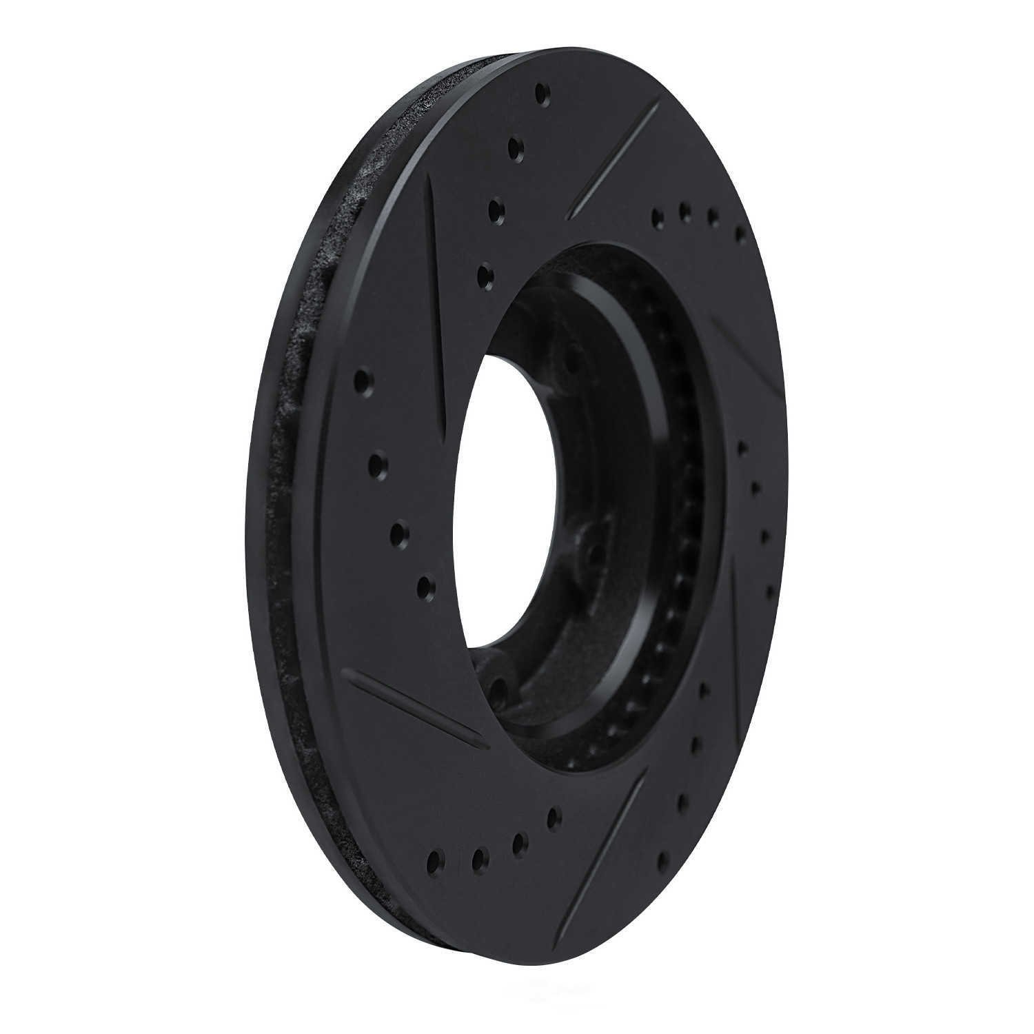 Dynamic Friction Company 633-76096R DFC Brake Rotor - Drilled And Slotted - Black