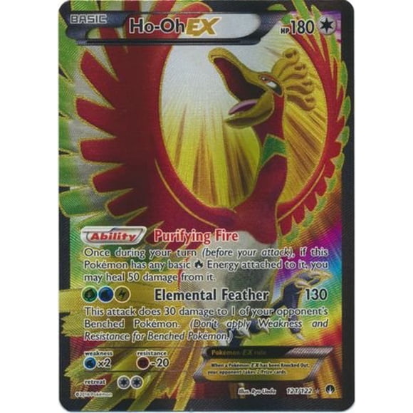 Tarjeta coleccionable Pokémon Ho-oh-ex 121/122 XY Breakpoint Holo