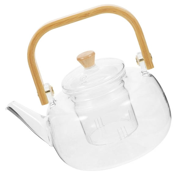Minkissy Countertop Tea Kettle Borosilicate Glass 1Pcs 6.6X5.1in