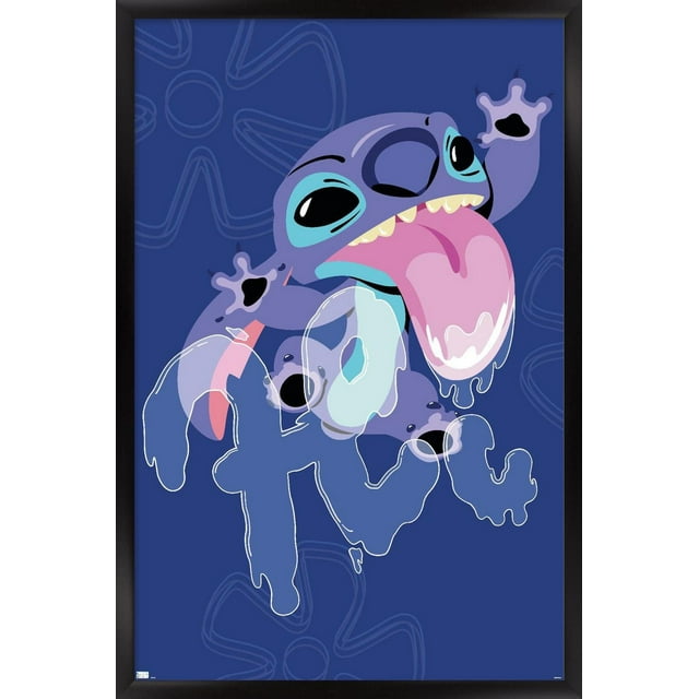 Disney Lilo And Stitch - Slobber Hi Wall Poster, 14.725" x 22.375" Framed