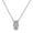 White, variant on 925 Sterling Silver Evil Eye Hamsa White CZ Womens Pendant Necklace