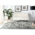 thumbnail image 4 of SAFAVIEH Ocean Amyas Solid Shag Area Rug, Silver, 4' x 6', 4 of 12