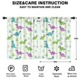thumbnail image 2 of Blackout Kids Curtains,LightGreen Cartoon Dinosaurs Leaves Triangles Pattern Childrens Insulated Curtains Set Of 2,Bedroom Essentials,Toddler Room Decor 42"x54", 2 of 5