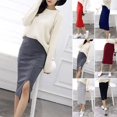 thumbnail image 6 of New Fashion Ladies Women'S Casual High Waist Pencil Skirt Midi Split Skirt, 6 of 6