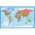 thumbnail image 1 of Mapa mundial laminado - 18"" x 29"" - Mapa mural del mundo - Hecho en los EE.UU., 1 of 5