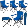 thumbnail image 1 of 4 Sillas Playera Plegable para Camping Jardin con Mesa azul, 1 of 7