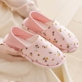 thumbnail image 5 of Memory Foam Slipper Flats for Women Winter Warm Thin Soft Confinement Shoes Soft Sole Maternity House Slippers Comfort Lightweight Pink 6-6.5, 5 of 9