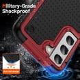thumbnail image 5 of for S22 Plus Case, Samsung Galaxy S22 Plus Case with Self Healing Flexible TPU Screen Protector[2 Pack], Military Grade Dual-Layer Heavy Duty Case for Galaxy S22 Plus 5G-Red and Black, 5 of 11