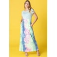 thumbnail image 4 of Eloges Women's Short Sleeve Contrast Tie Dye Maxi Dress with Pockets, 4 of 9
