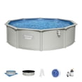 thumbnail image 1 of Bestway Hydrium 15' x 48" Steel Wall Above Ground Swimming Pool Set, Gray, 1 of 9