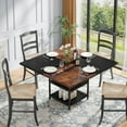 47 Inch Dining Table for 4, Square Kitchen Table Large Dinner Table