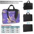 thumbnail image 6 of YFYANG 13 inch Universal Laptop Bag Oxford Cloth Laptop Sleeve, Multi-functional Purple Vintage Floral Pattern Notebook Computer Messenger Bag Handbag, 6 of 8