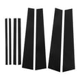 thumbnail image 2 of Pillar Post Decal Trims, Scratch Proof Mirror  Gloss Black Abrasion Resistant Lightweight Anti Aging PC Door Window Pillar Posts Sticker  For Car Replacement For  2013-20198pcs, 2 of 8