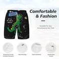 thumbnail image 6 of Picia Space Dino Cartoon Black pattern Mens Swim Trunks with Compression Liner Stretch Beach Shorts Quick Dry with Zipper Pockets No-Chafing Board Shorts-Large, 6 of 9
