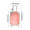 thumbnail image 3 of Kumdkd Small Transparent Suitcase with Wheels – Clear Mini Travel Storage Organizer for Kids Collections, TSA-Friendly Doll Luggage – Durable Lightweight Plastic Display Case (12x6.7in), 3 of 8