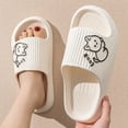 thumbnail image 6 of KEXE Water Shoes For Women Women's Cat Design Open Toe Slippers Non Slip Thick Cushioned Sole Summer Daily Slides（size:38，White）, 6 of 9