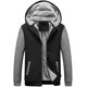 thumbnail image 1 of Chaqueta de sudadera con capucha y cremallera con forro Sherpa de forro polar grueso de invierno para hombre Adepaton CJWUS-3358, 1 of 1