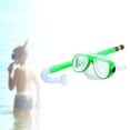 thumbnail image 2 of harayaa PVC Kids Snorkel Set Diving Goggles and Snorkel for Diving Snorkeling Swim Ages 3-7 Kids 13.78inch Green, 2 of 9