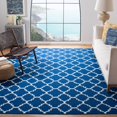 thumbnail image 4 of Safavieh Dhurries 3' X 5' Hand Woven Flat Weave Wool Rug in Dark Blue, 4 of 5