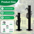 thumbnail image 4 of 304 Stainless Steel Outdoor Vertical Square Garden Water Column, Freestanding Hose Stand with 2 in 1 Double Brass Faucet and Spray Gun, Black Yard Hydrant for Backyard and Irrigation, 4 of 7
