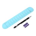 thumbnail image 3 of Uxcell Silicone Memo Wrist Band 9.37"x1.8" Wearable Slap Bracelets Line Wristbands with Pen and Eraser, Blue, 3 of 6