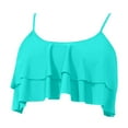 thumbnail image 5 of XEGLSBU Womens Swimsuits 1 Piece High Neck Women's Fashion Solid Color Crop Double Swimsuit Top 1 Light Green Size L, 5 of 5