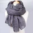 thumbnail image 2 of Albion Scarf 33.5x80.3 Inch Gray with Sequins Easy Accessory for Any Season, 2 of 4