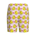 thumbnail image 4 of Picia Ducks And Pink Heart Pajama Shorts for Men, Men's Pajama Bottoms, Sleepwear,Short Pajama Pants-X-Large, 4 of 9
