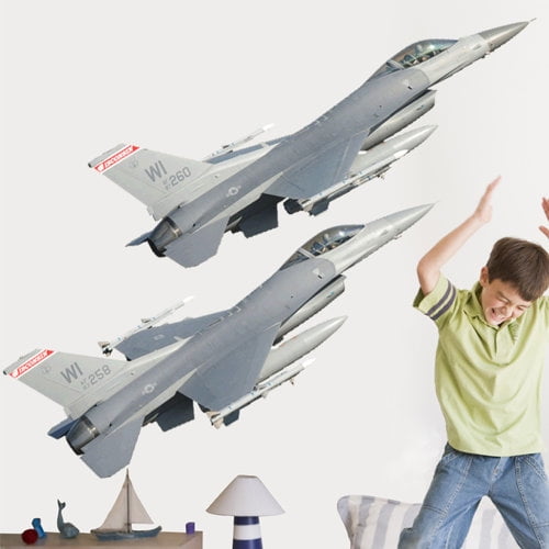 Wallhogs Dual F-16' Fighting Falcons Cutout Wall Decal