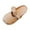 Khaki, variant on Girls' Closed Toe Open Heel Outer Wear Soft Bottom Bow Casual Shoes Beige 3.5 Years-4 Years