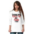 thumbnail image 4 of Thinking of You Keep Me Awake Romance Women Plus Size Long Sleeve Graphic Tee Brisco Brands 3X, 4 of 5