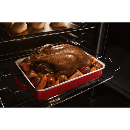 Maytag - 6.4 Cu. Ft. Self-Cleaning Fingerprint Resistant Slide-In electric Convection Range - Stainless steel