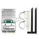 thumbnail image 1 of RTL8852BE WiFi 6 Network Card with 8DBI Antennas BT 5.2 Mini PCI-E A, 1 of 5