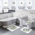 thumbnail image 6 of Letter M Bathroom Rugs Set Alphabet Green Eucalyptus Leaves Plant Simple Non Slip Absorbent Soft Bath Mats 3 Piece Set with Bathroom Rug, U-Shaped Floor Mat, Toilet Seat Cover Small Size, 6 of 9