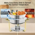 thumbnail image 3 of EVGTTI 8 Pack 5QT Gold Chafing Dish for Buffet, Round Stainless Steel Chafing Dish for Parties, Events, Weddings, 3 of 6