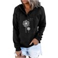 thumbnail image 1 of Blusa de manga larga con bolsillo estampado a la moda para mujer, blusas informales, sudaderas con botones Pompotops FGAJ17293, 1 of 6