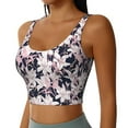 thumbnail image 2 of Balery Lilies Flowers Sujetadores deportivos con espalda cruzada para mujer, acolchados, sin costuras, de alto impacto, ideales para yoga, gimnasio, entrenamiento y fitness.-Small, 2 of 8