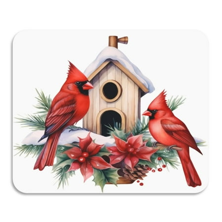 

ALAZA Dish Drying Mat for Kitchen Cardinal Poinsettia Flower Counter Absorbent Draining Pad 23.6 x19.7