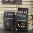 thumbnail image 2 of SUNCROWN 2-IN-1 Tool Box, 8-Drawer Rolling Tool Chest with Drawers on Wheels ,Metal Storage Detachable Top Tool Box with Lockable Wheels and Hooks for Garage, Workshop, Art Studio(Black), 2 of 10