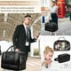 thumbnail image 2 of Bolso de fin de semana Wogarl de piel sintética para mujer y hombre, 40 L (negro), 2 of 8